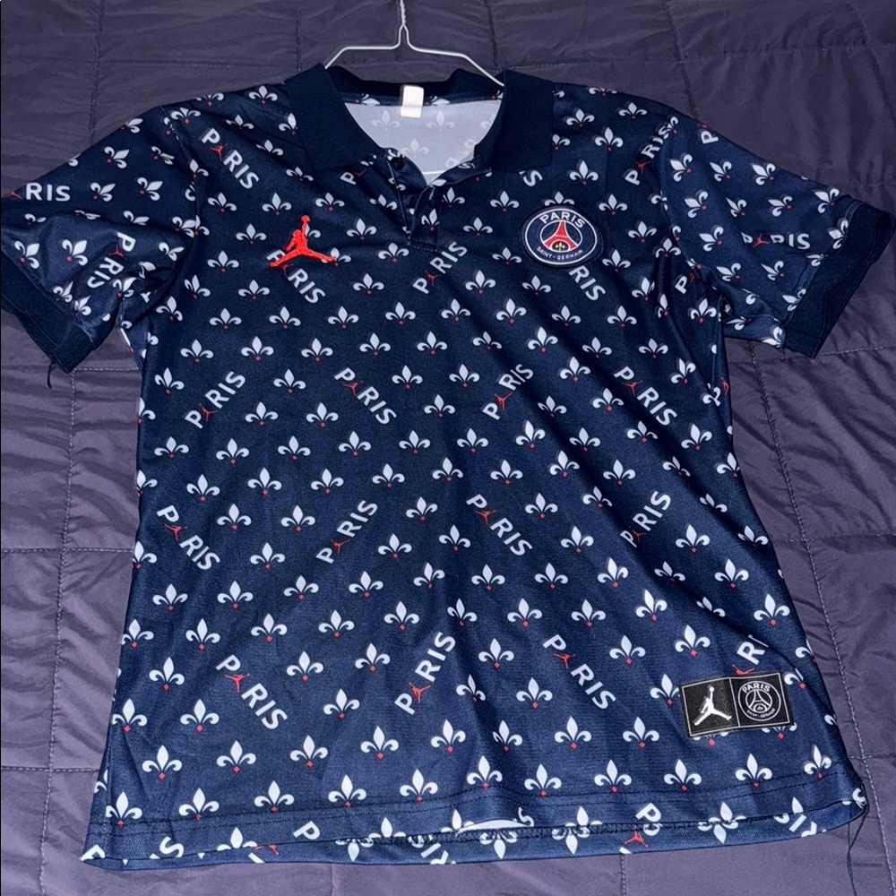Jordan PSG Paris Navy Polo Shirt